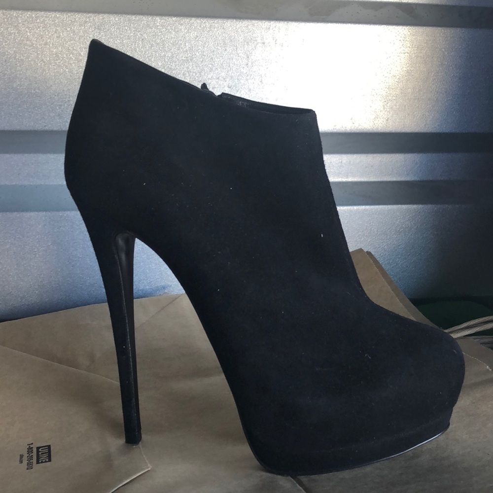 Suede ankle booties